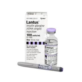 Lantus® Insulin Glargine, Human Recombinant Analog 100 U / mL Injection 10 mL