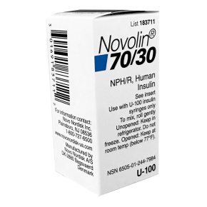 Novolin® 70/30 Premixed Human Insulin 10 mL Vial NPH/Regular Combination for Glycemic Control in Diabetes Management Therapy