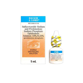 Sulfacetamide Sodium / Prednisolone Sodium Phosphate 10% - 0.25% Ophthalmic Solution 5 mL