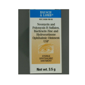 Neomycin Sulfate / Polymyxin B Sulfate / Bacitracin Zinc / Hydrocortisone 3.5 mg - 10,000 Unit - 400 Unit - 10 mg / Gram Ophthalmic Ointment 3.5 Gram