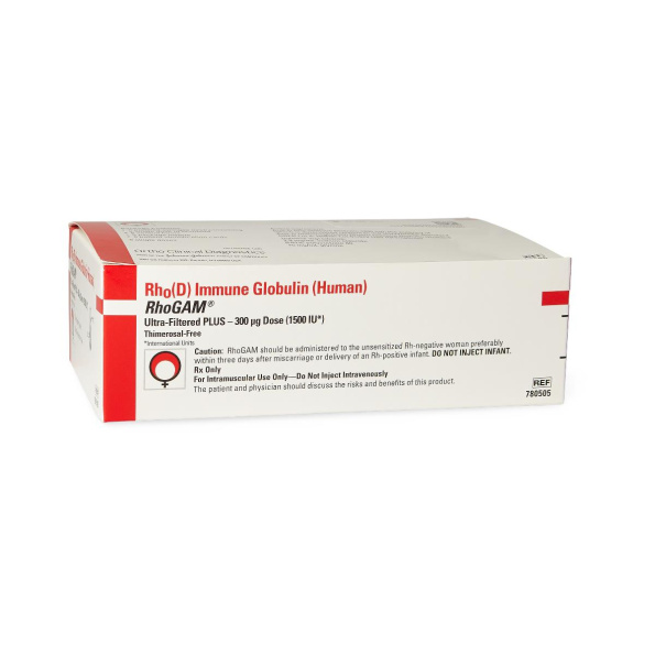 RhoGAM® Ultra-Filtered Plus Rho (D) Immune Globulin (Human) Preservative-Free 1,500 IU (300 mcg) Injection Syringes for Rh Incompatibility Prevention - Image 3
