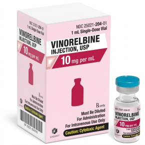 Vinorelbine Tartrate Preservative Free 10 mg per mL Injection 1 mL Chemotherapy Medication Antineoplastic Cancer Treatment Prescription Drug