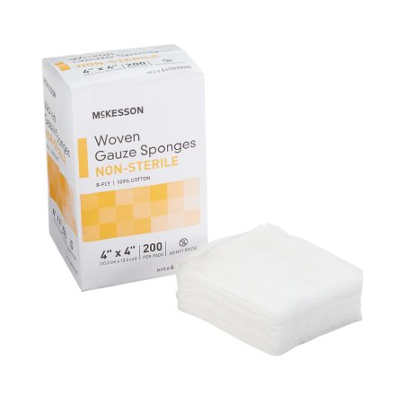 Gauze Sponge Single Use NonSterile 200 Pack Multiple Sizes and Ply