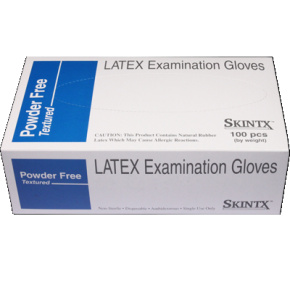SKINTX Latex Exam Gloves - Powder-Free, Disposable, Medical Grade - Sizes S to XL - 100/Box