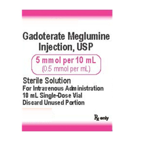 Gadoterate Meglumine 0.5 mmol / mL Injection 10 mL, 15 mL, 20 mL & 50 mL