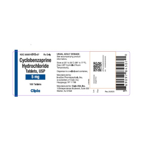 Cyclobenzaprine HCl 5 mg Tablet 100 Tablets